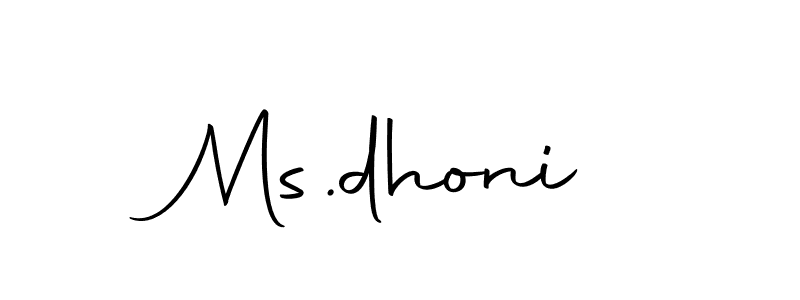 Design your own signature with our free online signature maker. With this signature software, you can create a handwritten (Autography-DOLnW) signature for name Ms.dhoni. Ms.dhoni signature style 10 images and pictures png