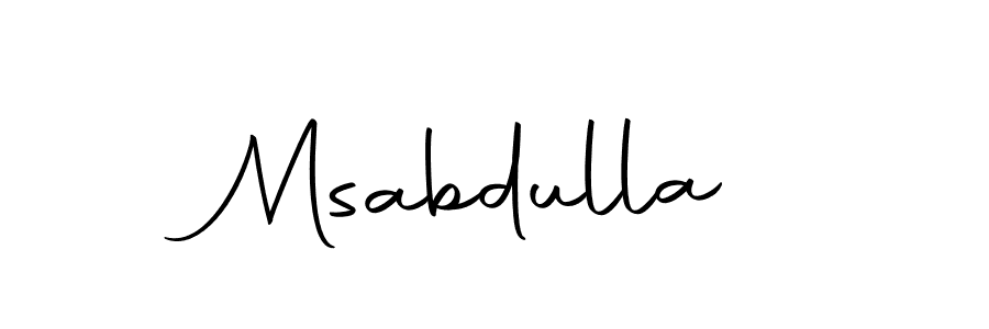 How to make Msabdulla name signature. Use Autography-DOLnW style for creating short signs online. This is the latest handwritten sign. Msabdulla signature style 10 images and pictures png