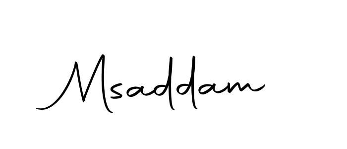 How to make Msaddam signature? Autography-DOLnW is a professional autograph style. Create handwritten signature for Msaddam name. Msaddam signature style 10 images and pictures png