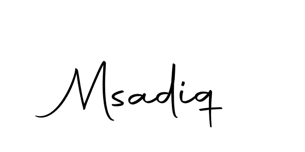 How to make Msadiq name signature. Use Autography-DOLnW style for creating short signs online. This is the latest handwritten sign. Msadiq signature style 10 images and pictures png