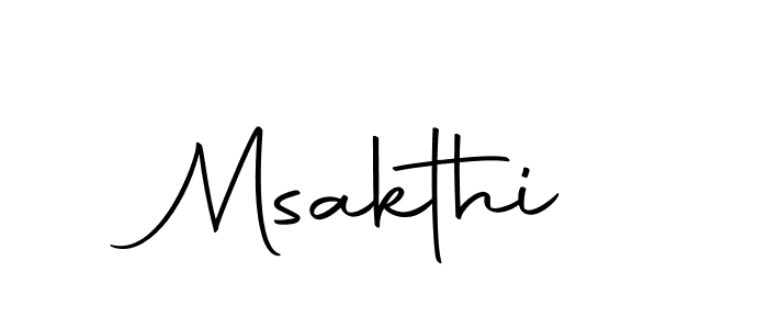 Make a beautiful signature design for name Msakthi. With this signature (Autography-DOLnW) style, you can create a handwritten signature for free. Msakthi signature style 10 images and pictures png