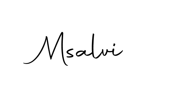 Make a beautiful signature design for name Msalvi. With this signature (Autography-DOLnW) style, you can create a handwritten signature for free. Msalvi signature style 10 images and pictures png