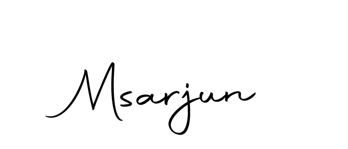 Design your own signature with our free online signature maker. With this signature software, you can create a handwritten (Autography-DOLnW) signature for name Msarjun. Msarjun signature style 10 images and pictures png