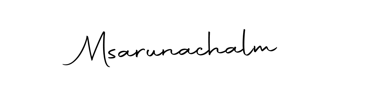 Design your own signature with our free online signature maker. With this signature software, you can create a handwritten (Autography-DOLnW) signature for name Msarunachalm. Msarunachalm signature style 10 images and pictures png