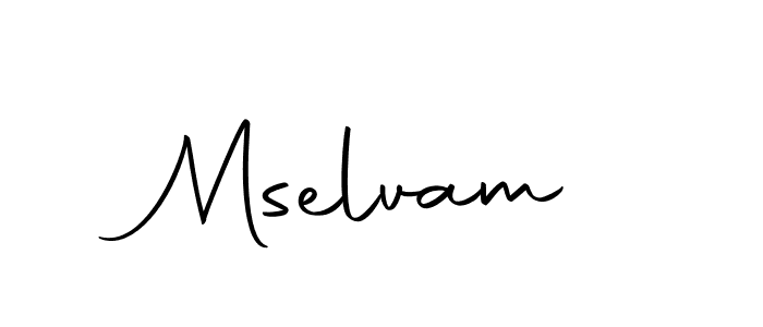 Create a beautiful signature design for name Mselvam. With this signature (Autography-DOLnW) fonts, you can make a handwritten signature for free. Mselvam signature style 10 images and pictures png