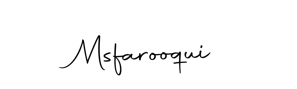 Design your own signature with our free online signature maker. With this signature software, you can create a handwritten (Autography-DOLnW) signature for name Msfarooqui. Msfarooqui signature style 10 images and pictures png