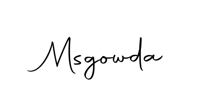 Create a beautiful signature design for name Msgowda. With this signature (Autography-DOLnW) fonts, you can make a handwritten signature for free. Msgowda signature style 10 images and pictures png
