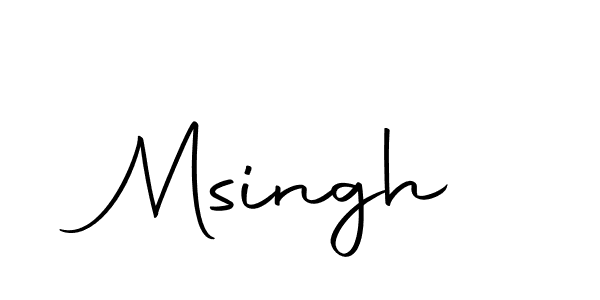 Create a beautiful signature design for name Msingh. With this signature (Autography-DOLnW) fonts, you can make a handwritten signature for free. Msingh signature style 10 images and pictures png