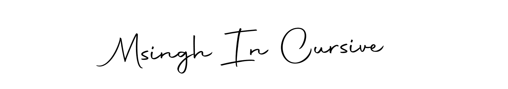 Autography-DOLnW is a professional signature style that is perfect for those who want to add a touch of class to their signature. It is also a great choice for those who want to make their signature more unique. Get Msingh In Cursive name to fancy signature for free. Msingh In Cursive signature style 10 images and pictures png