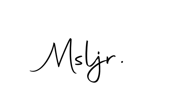 Create a beautiful signature design for name Msljr.. With this signature (Autography-DOLnW) fonts, you can make a handwritten signature for free. Msljr. signature style 10 images and pictures png
