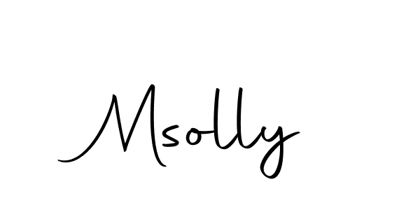 How to make Msolly signature? Autography-DOLnW is a professional autograph style. Create handwritten signature for Msolly name. Msolly signature style 10 images and pictures png