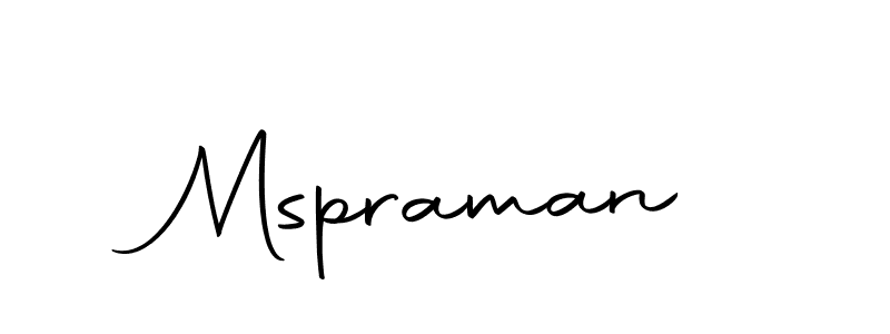 Use a signature maker to create a handwritten signature online. With this signature software, you can design (Autography-DOLnW) your own signature for name Mspraman. Mspraman signature style 10 images and pictures png