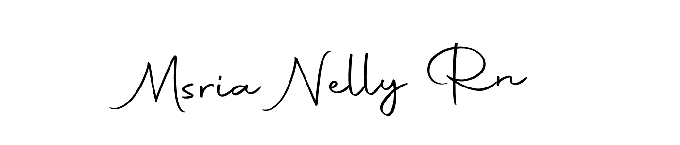 Create a beautiful signature design for name Msria Nelly Rn. With this signature (Autography-DOLnW) fonts, you can make a handwritten signature for free. Msria Nelly Rn signature style 10 images and pictures png