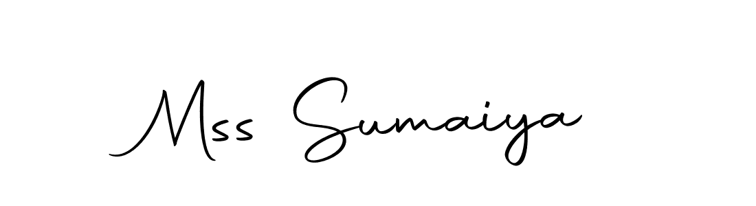 You should practise on your own different ways (Autography-DOLnW) to write your name (Mss Sumaiya) in signature. don't let someone else do it for you. Mss Sumaiya signature style 10 images and pictures png