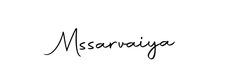 Use a signature maker to create a handwritten signature online. With this signature software, you can design (Autography-DOLnW) your own signature for name Mssarvaiya. Mssarvaiya signature style 10 images and pictures png