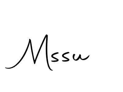 Create a beautiful signature design for name Mssu. With this signature (Autography-DOLnW) fonts, you can make a handwritten signature for free. Mssu signature style 10 images and pictures png