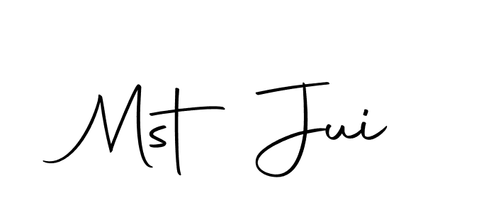 Mst Jui stylish signature style. Best Handwritten Sign (Autography-DOLnW) for my name. Handwritten Signature Collection Ideas for my name Mst Jui. Mst Jui signature style 10 images and pictures png