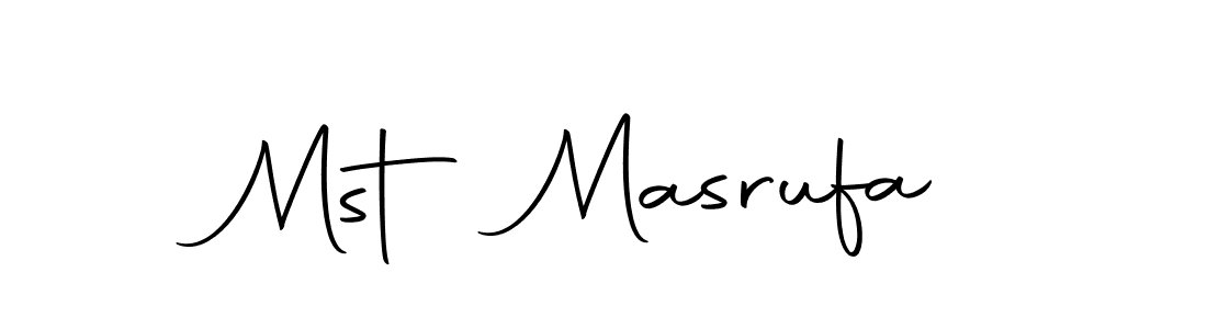 Make a beautiful signature design for name Mst Masrufa. With this signature (Autography-DOLnW) style, you can create a handwritten signature for free. Mst Masrufa signature style 10 images and pictures png