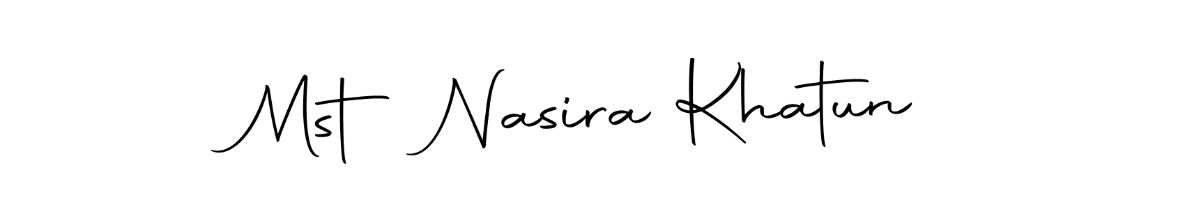 Use a signature maker to create a handwritten signature online. With this signature software, you can design (Autography-DOLnW) your own signature for name Mst Nasira Khatun. Mst Nasira Khatun signature style 10 images and pictures png