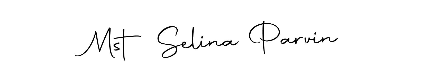 Create a beautiful signature design for name Mst Selina Parvin. With this signature (Autography-DOLnW) fonts, you can make a handwritten signature for free. Mst Selina Parvin signature style 10 images and pictures png