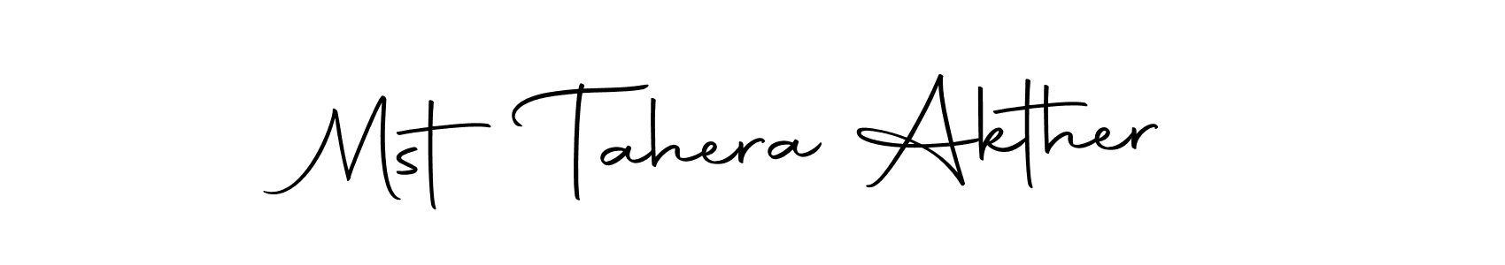 Create a beautiful signature design for name Mst Tahera Akther. With this signature (Autography-DOLnW) fonts, you can make a handwritten signature for free. Mst Tahera Akther signature style 10 images and pictures png