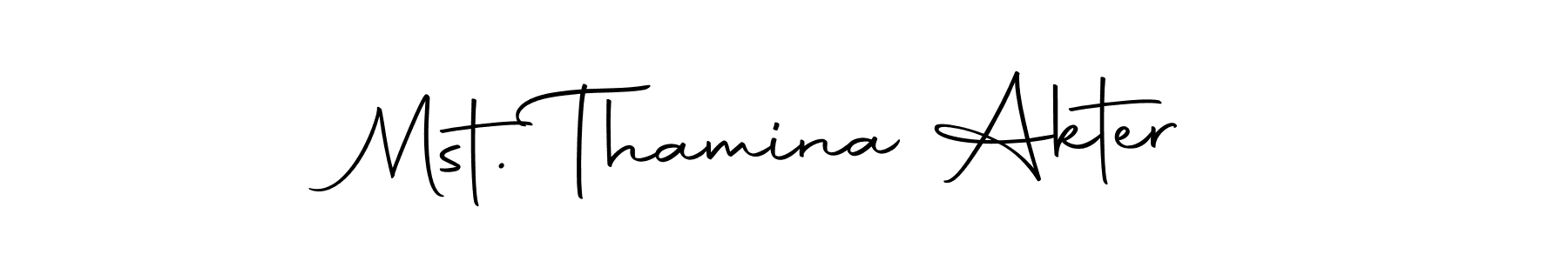 Make a beautiful signature design for name Mst. Thamina Akter. With this signature (Autography-DOLnW) style, you can create a handwritten signature for free. Mst. Thamina Akter signature style 10 images and pictures png