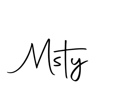 Create a beautiful signature design for name Msty. With this signature (Autography-DOLnW) fonts, you can make a handwritten signature for free. Msty signature style 10 images and pictures png