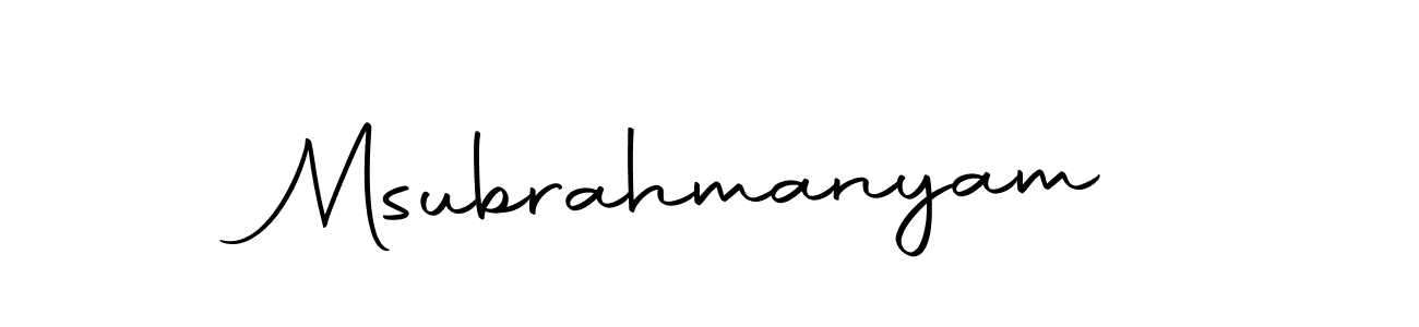 Make a beautiful signature design for name Msubrahmanyam. Use this online signature maker to create a handwritten signature for free. Msubrahmanyam signature style 10 images and pictures png