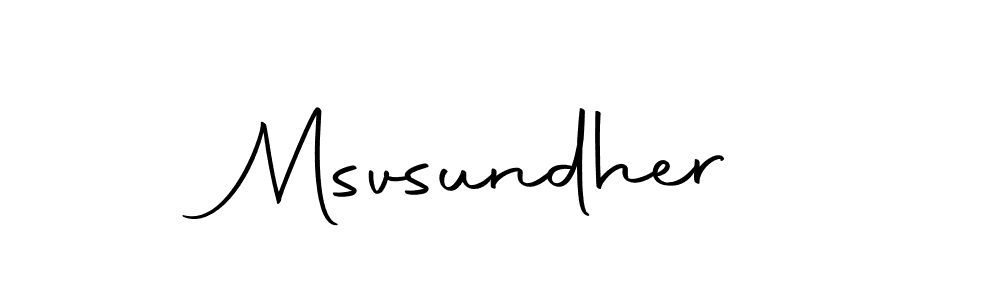 Make a beautiful signature design for name Msvsundher. With this signature (Autography-DOLnW) style, you can create a handwritten signature for free. Msvsundher signature style 10 images and pictures png