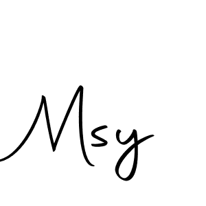 You should practise on your own different ways (Autography-DOLnW) to write your name (Msy) in signature. don't let someone else do it for you. Msy signature style 10 images and pictures png