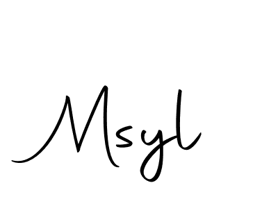 Create a beautiful signature design for name Msyl. With this signature (Autography-DOLnW) fonts, you can make a handwritten signature for free. Msyl signature style 10 images and pictures png