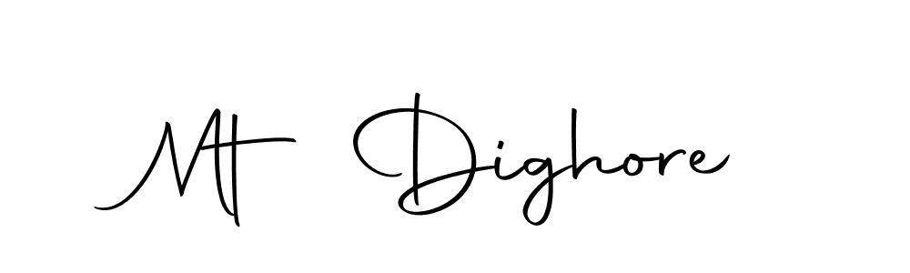 Design your own signature with our free online signature maker. With this signature software, you can create a handwritten (Autography-DOLnW) signature for name Mt Dighore. Mt Dighore signature style 10 images and pictures png