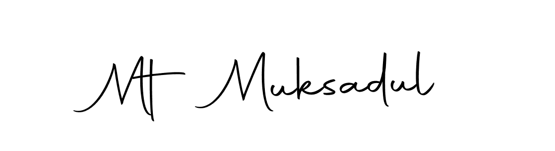 How to make Mt Muksadul name signature. Use Autography-DOLnW style for creating short signs online. This is the latest handwritten sign. Mt Muksadul signature style 10 images and pictures png