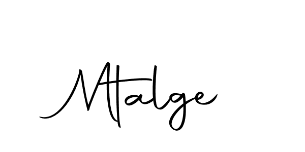 Create a beautiful signature design for name Mtalge. With this signature (Autography-DOLnW) fonts, you can make a handwritten signature for free. Mtalge signature style 10 images and pictures png