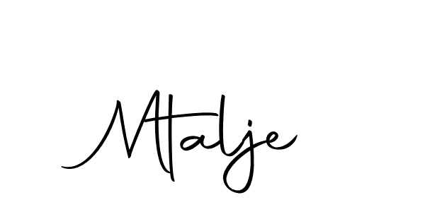 Create a beautiful signature design for name Mtalje. With this signature (Autography-DOLnW) fonts, you can make a handwritten signature for free. Mtalje signature style 10 images and pictures png