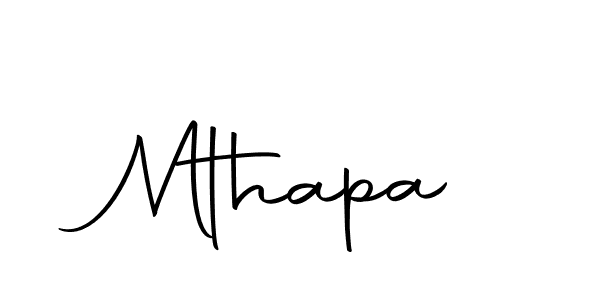 Use a signature maker to create a handwritten signature online. With this signature software, you can design (Autography-DOLnW) your own signature for name Mthapa. Mthapa signature style 10 images and pictures png