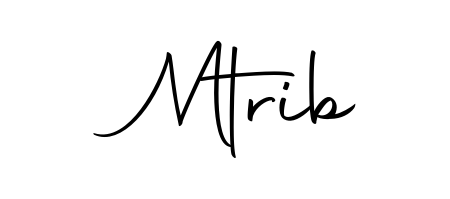 Create your official email sign-off with Mtrib name in Autography-DOLnW style. Crisp, clean, and perfectly legible across all screens. Mtrib signature style 10 images and pictures png