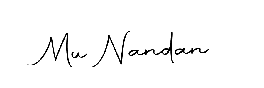 Make a beautiful signature design for name Mu Nandan. With this signature (Autography-DOLnW) style, you can create a handwritten signature for free. Mu Nandan signature style 10 images and pictures png