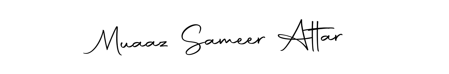 Make a short Muaaz Sameer Attar signature style. Manage your documents anywhere anytime using Autography-DOLnW. Create and add eSignatures, submit forms, share and send files easily. Muaaz Sameer Attar signature style 10 images and pictures png