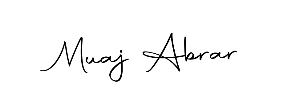 Make a beautiful signature design for name Muaj Abrar. With this signature (Autography-DOLnW) style, you can create a handwritten signature for free. Muaj Abrar signature style 10 images and pictures png