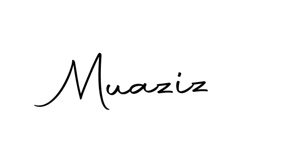 Make a beautiful signature design for name Muaziz. With this signature (Autography-DOLnW) style, you can create a handwritten signature for free. Muaziz signature style 10 images and pictures png