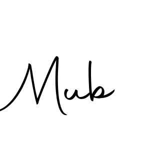 Design your own signature with our free online signature maker. With this signature software, you can create a handwritten (Autography-DOLnW) signature for name Mub. Mub signature style 10 images and pictures png