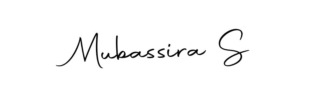 You should practise on your own different ways (Autography-DOLnW) to write your name (Mubassira S) in signature. don't let someone else do it for you. Mubassira S signature style 10 images and pictures png