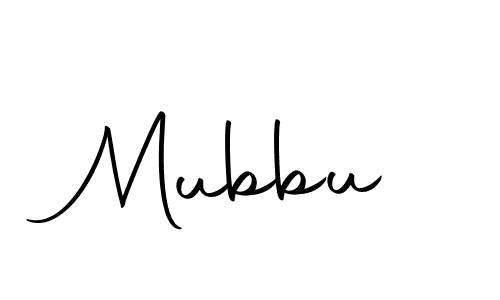 Design your own signature with our free online signature maker. With this signature software, you can create a handwritten (Autography-DOLnW) signature for name Mubbu. Mubbu signature style 10 images and pictures png