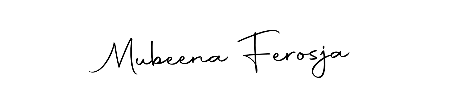 Create a beautiful signature design for name Mubeena Ferosja. With this signature (Autography-DOLnW) fonts, you can make a handwritten signature for free. Mubeena Ferosja signature style 10 images and pictures png