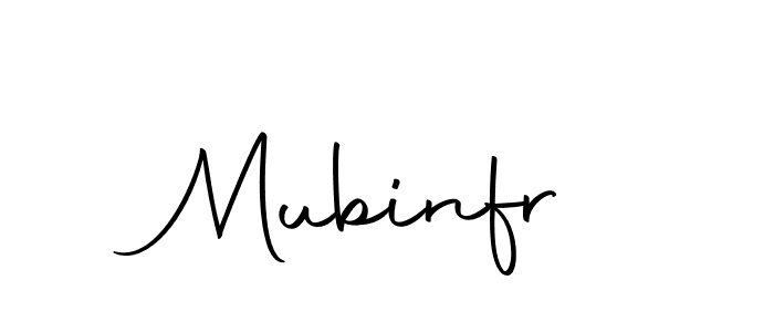 Design your own signature with our free online signature maker. With this signature software, you can create a handwritten (Autography-DOLnW) signature for name Mubinfr. Mubinfr signature style 10 images and pictures png