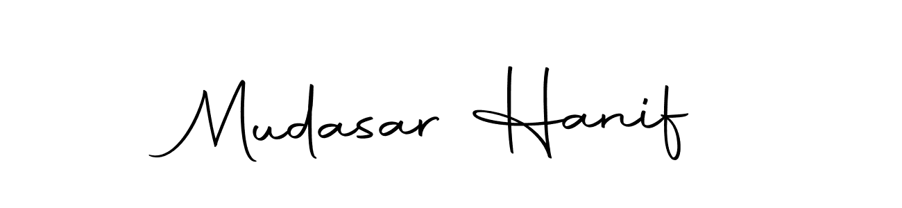 Make a beautiful signature design for name Mudasar Hanif. With this signature (Autography-DOLnW) style, you can create a handwritten signature for free. Mudasar Hanif signature style 10 images and pictures png