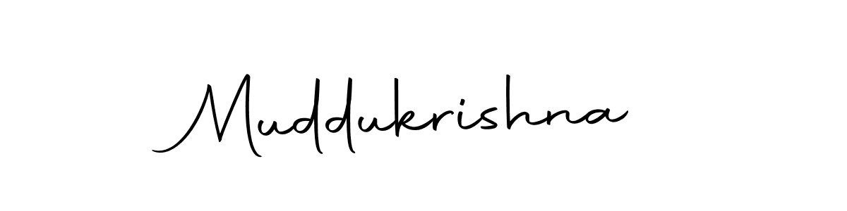 Make a beautiful signature design for name Muddukrishna. With this signature (Autography-DOLnW) style, you can create a handwritten signature for free. Muddukrishna signature style 10 images and pictures png