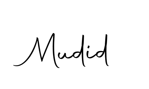 How to make Mudid name signature. Use Autography-DOLnW style for creating short signs online. This is the latest handwritten sign. Mudid signature style 10 images and pictures png