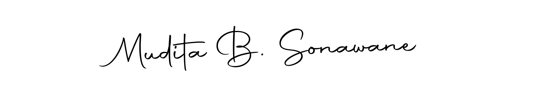 Create a beautiful signature design for name Mudita B. Sonawane. With this signature (Autography-DOLnW) fonts, you can make a handwritten signature for free. Mudita B. Sonawane signature style 10 images and pictures png